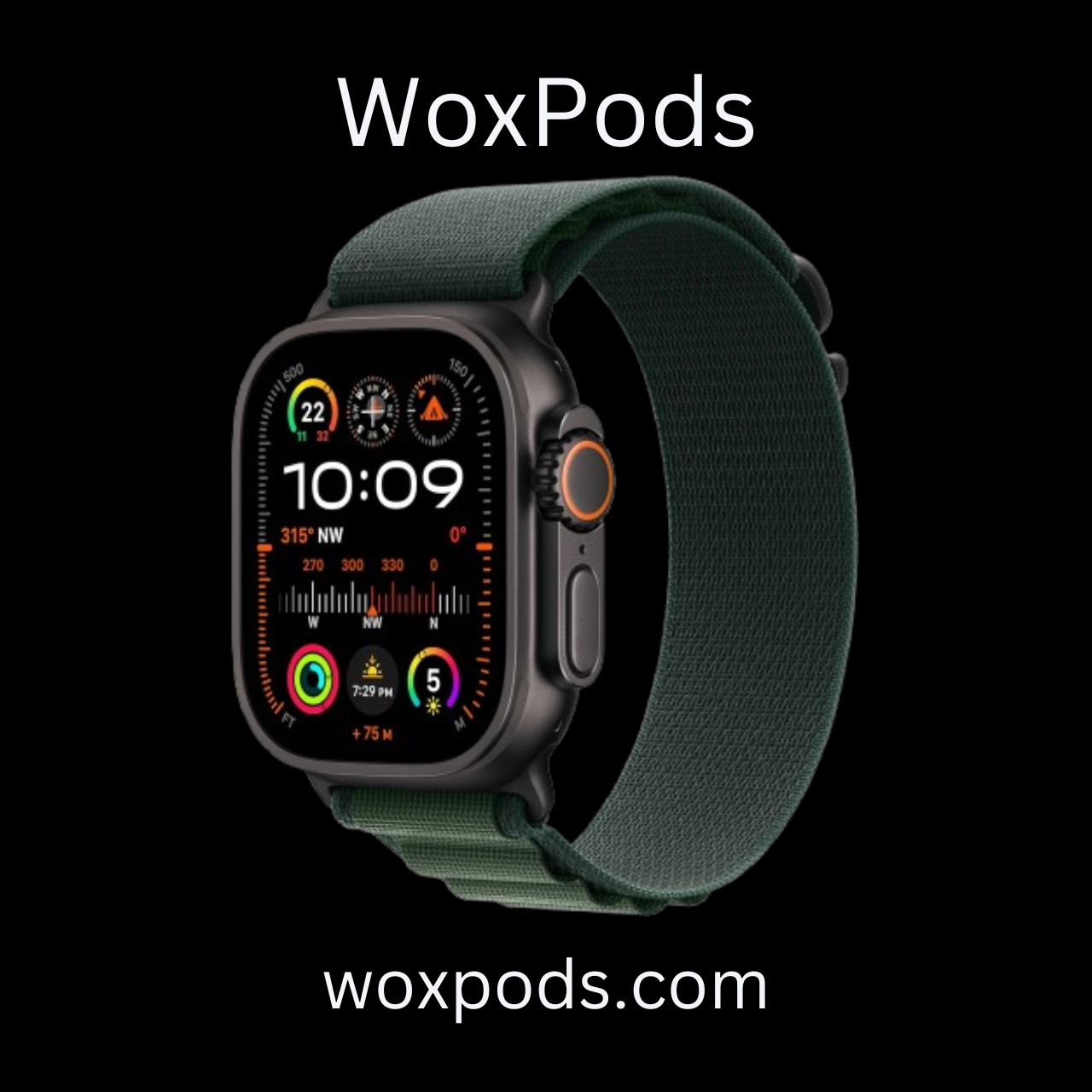 WoxPods Watch Ultra 2 GPS + Cellular 49mm Black Titanium Case - M